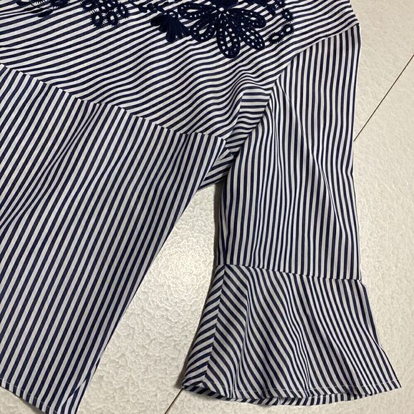 Bishop+young Striped Knot Front Shirt M - Picture 7 of 11